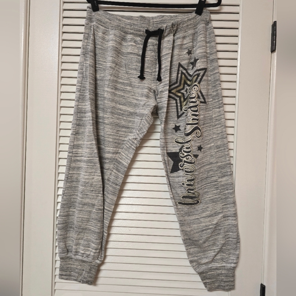 Universal Studios - Grey Logo Graphic Sweatpants Joggers With Drawstring